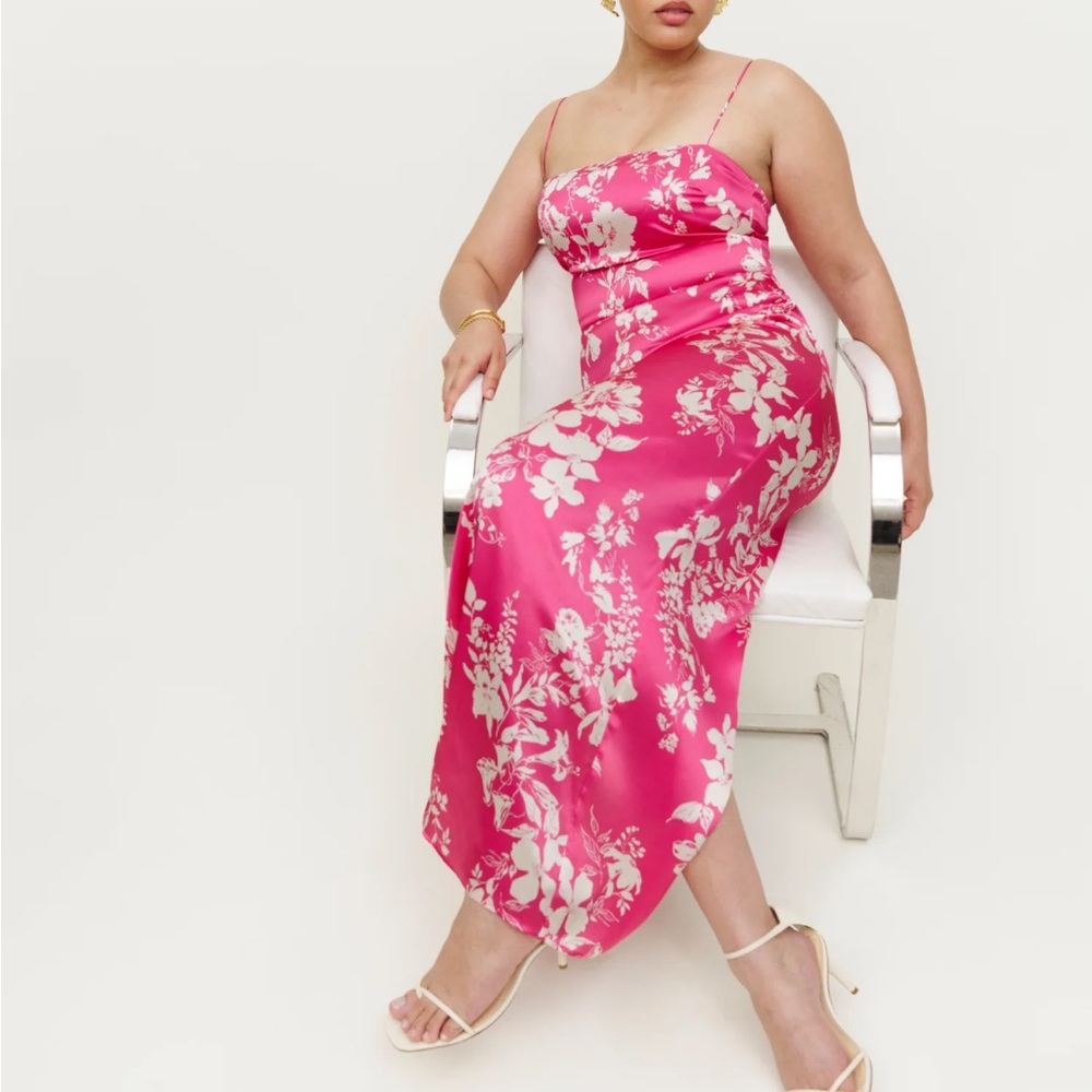 COPY - Reformation Frankie Dress 8 - HotHouse Pink - new Without tags